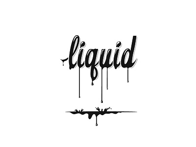 Liquid black decorative drops illustrator ink liquid oil type typography