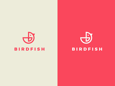 Bird Fish concept design logo