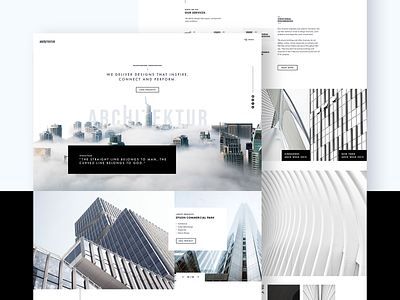 Architektur Website Design architecture architecture website design graphic design homepage minimal minimalism simple web design white space