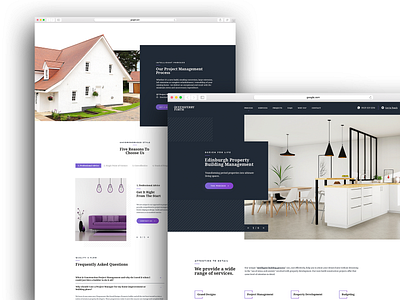 Property Development Website Design design graphic design homepage property property management purple real estate singlepage web web design website