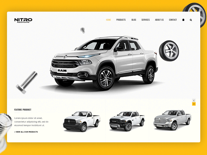 Nitro theme - Automotive & Accessories Shop accessories automotive cars home page nitro ui ux web woocommerce wordpress