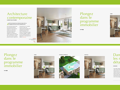 REALESTATE WEBSITE HORIZONTAL SCROLL - 4/5 architecture ecommerce green horizontal scroll realestate webdesign website