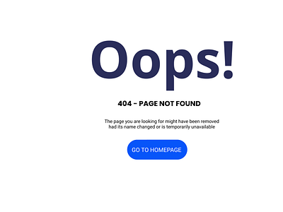 404 Error page