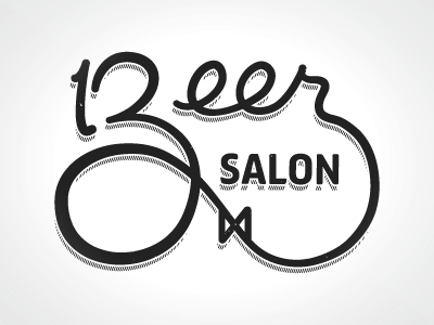 Beer Salon Logo beer hand lettering salon script