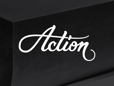 WIP Action Poster action lettering poster script type typography
