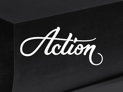 WIP Action Poster action lettering poster script type typography