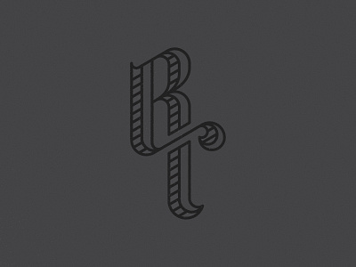 R.T. brand identity lettering logo mark monogram