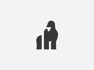 "G" is for Gorilla animal ape brand gorilla identity mark negative space g silhouette