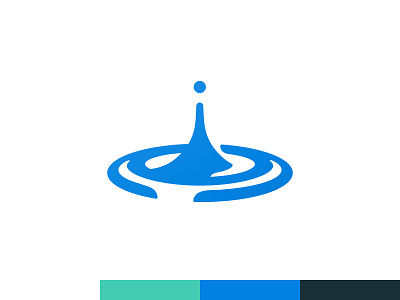 Water Droplet Mark blue branding corporate drop fluid identity logo mark ripple icon water