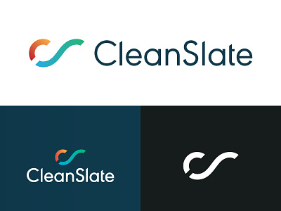 CleanSlate Identity Elements brand business card clean corporate geometric gradient logo logomark tech technology