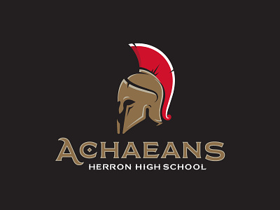 Achaeans ancient athletics branding greek helmet identity illustration logo school sport team typography