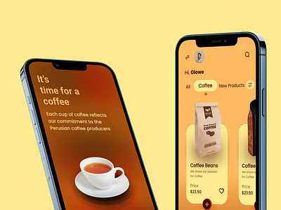Coffee app design ui ux