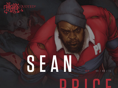 Sean Price - Barbarian - New Hip-Hop Quoted Design art direction grid hip hop layout typography web design