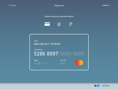 Daily UI 002 - Credit Card Form 002 checkout credit card dailyui