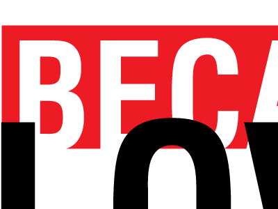 BecaUseLove logo logotype love