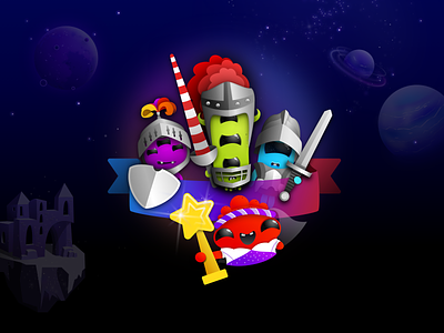 Visual for Quiz Planet Tournaments alien app artwork design designinspiration illustration inspire lotum planet sketch space