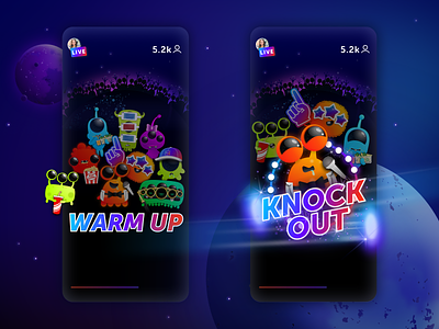 Screen Design for Live Show Mode of Quiz Planet alien app appdesign design game graphicdesignui inspire interface live lotum planet play show sketch space ui uidesign userinterface