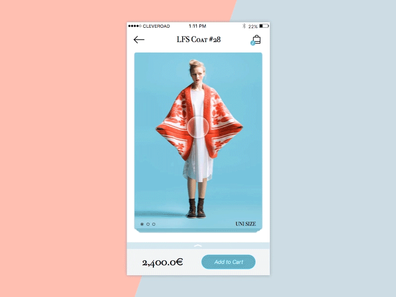 Product Page Animation animation apple clothes coat e commerce fashion gif ios page product shop size