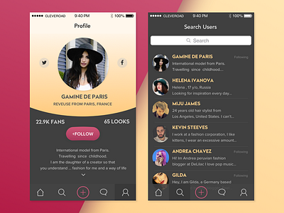 Looksgram Concept feed ios look photo pic profile search share social social network user