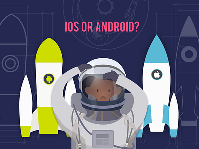 First Launch — iOS or Android? android article illustration infographic ios launch ui