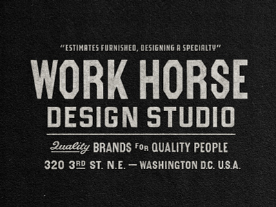 WorkHorse Designs (3/3) badge badge design branding custom type design graphic design illustration logo retro travis pietsch type design typography vintage work horse