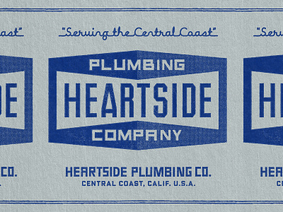 Heartside Plbg. 1/4 branding design graphic design heartside illustration logo plumbing travis pietsch typography vintage
