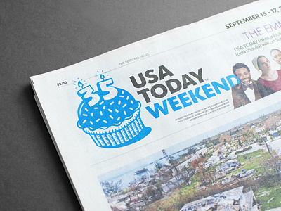 USA TODAY Masthead Illustration badge birthday branding design graphic design illustration newspaper travis pietsch usa today woodcut