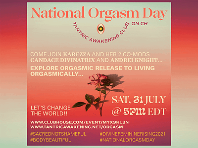 National Orgasm Day Flyer flyer graphic design sex positive typography