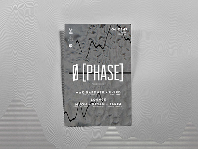 Ø[Phase] Poster condensed type djs events grunge music poster promotion techno texture