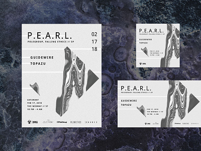 Concert Poster: P.E.A.R.L. banner flyer identity image making poster process text design texture typography