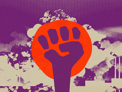 Artwork for Climate Justice activism bitmap climate change design halftone illustration poster vector