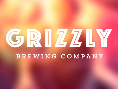 Grizzlely Brewing Company Logotype background brand branding grizzly identity logo logotype phosphor trend trend sans type typography white type
