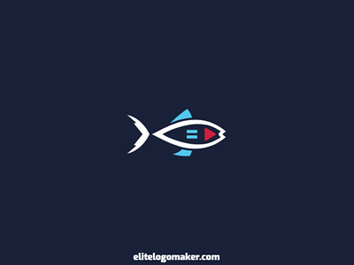 Fish Logo animal app aquatic fish game logo design logo for sale logo maker logotipo swimming