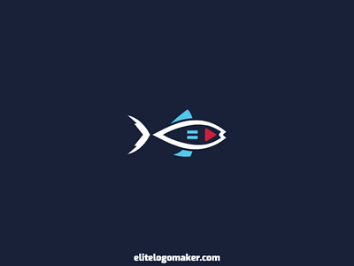 Fish Logo animal app aquatic fish game logo design logo for sale logo maker logotipo swimming