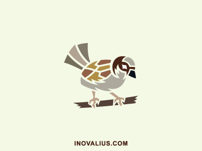 Sparrow Logo abstract animal bird logo logo design logo for sale mascot mosaic pet shop sparrow