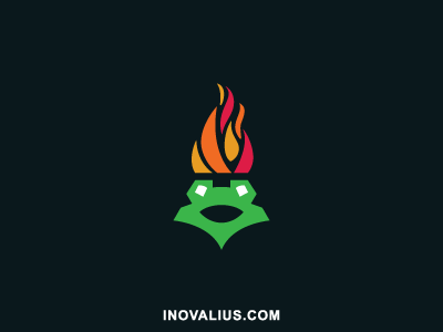 Fire Frog Logo entertainment fire frog logo logo design logo for sale mascot startup success torch