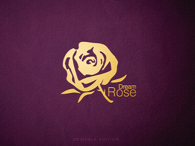 'Dream Rose' Logo brand branding cosmetic design dream gold jewellery kormilitsyn logo logo design logotype purple rose