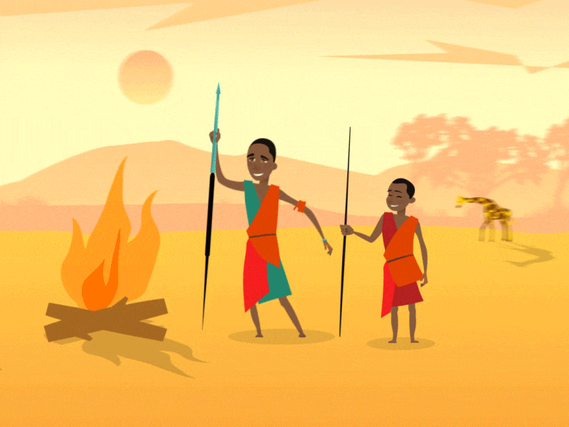 Kenyan Dance 2d animation after effects animation dance gif graphics kenya motion graphics
