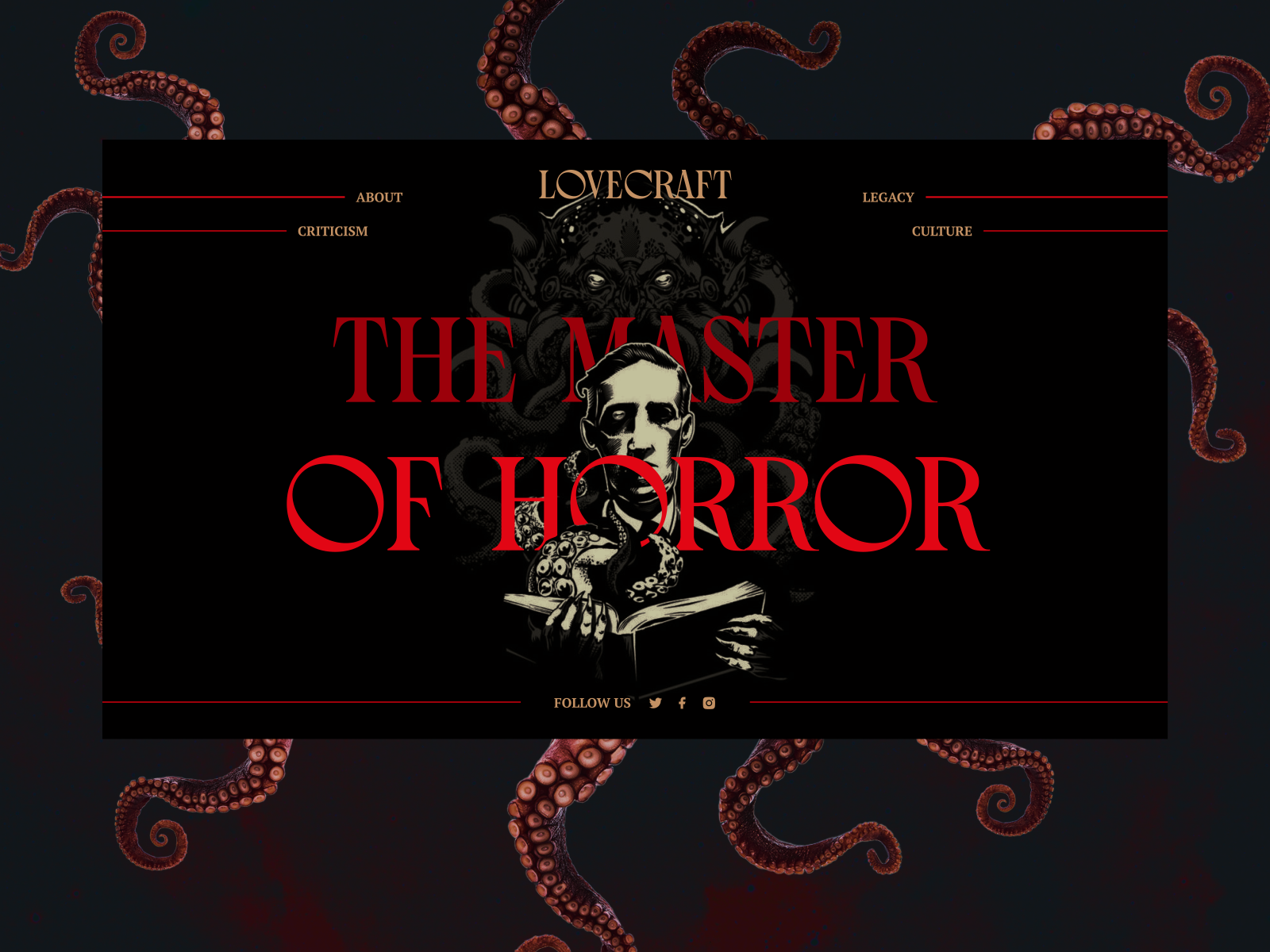 Lovecraft website by Eugeny Sofronov on Dribbble