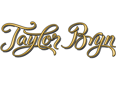 Taylor Bryn Lettering graphic design lettering logo swash tyopgraphy web design