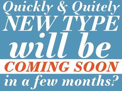 New Type! Coming Soon! didot font italic lettering serif text type type design typeface