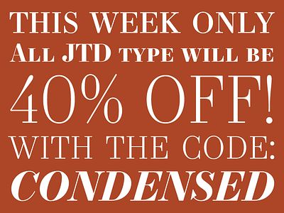 JTD Type Sale design essonnes font fonts lettering type type design typeface