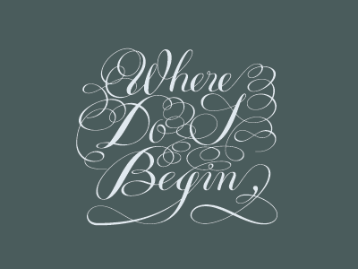 UnfinishedScript Lettering version 2