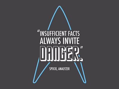 Spock, Analyzer illustrator quote type typography