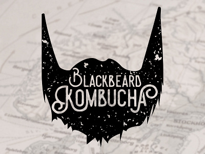 Blackbeard Kombucha Logo beard graphic design illustrator kombucha logo logo design