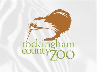 Rockingham Zoo Logo graphic design illustrator kiwi kiwi bird logo logo design zoo
