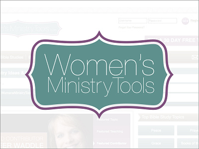 Women's Ministry Tools graphic design illustrator logo logo design