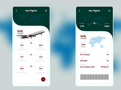 Flight Boarding Pass app branding typography ui ux