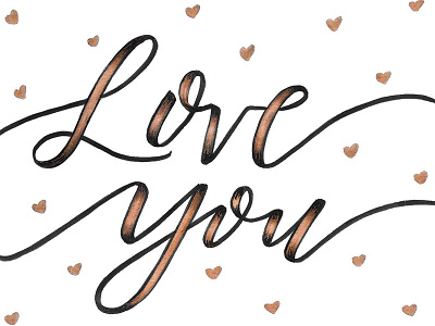 Happy Valentine's Day! card hand lettering holiday illustration lettering script type typography
