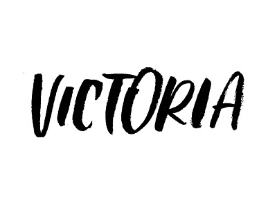 Victoria branding brush lettering brush pen brush type calligraphy hand lettering lettering logo type typography